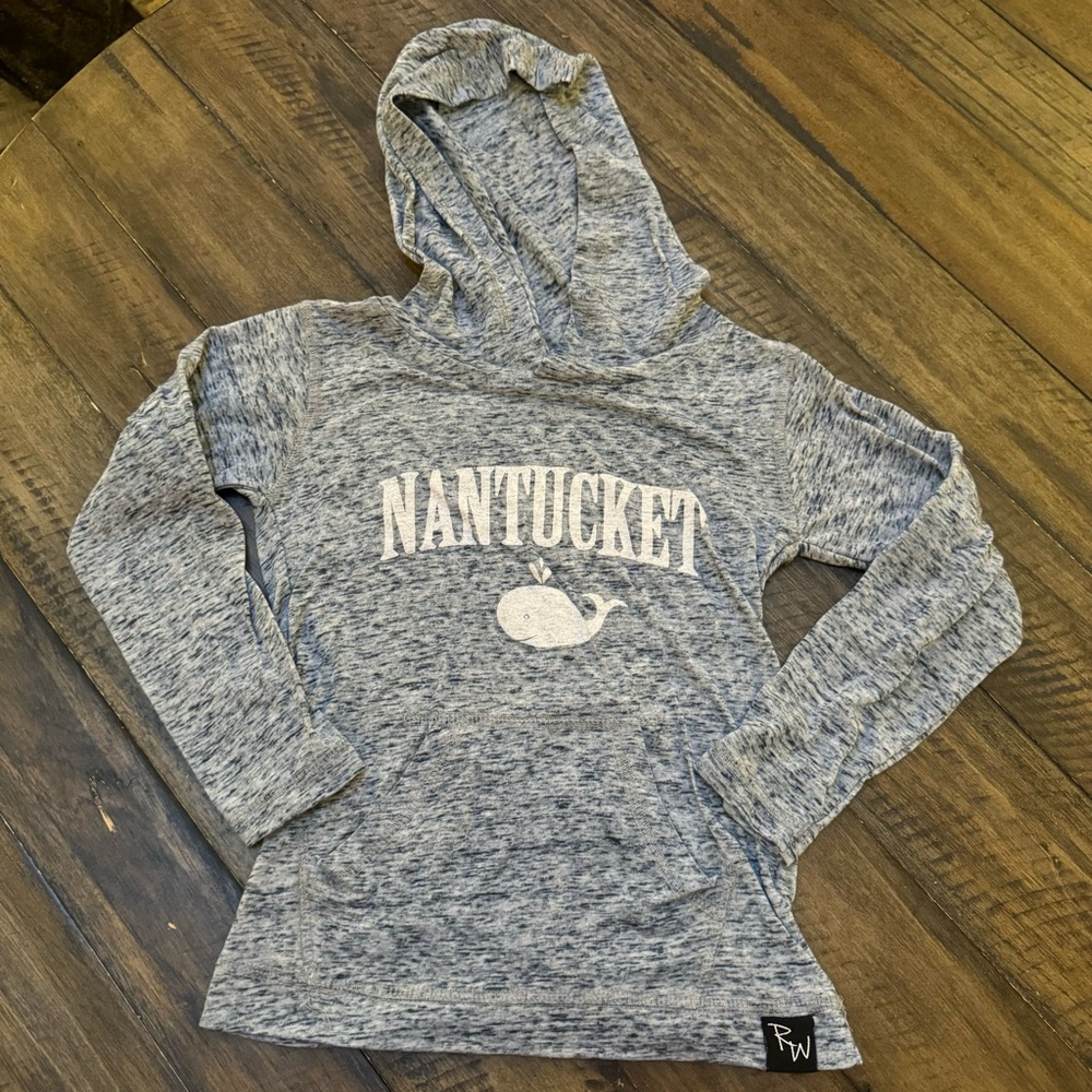 Nantucket Whale Hooded Long Sleeve T-Shirt